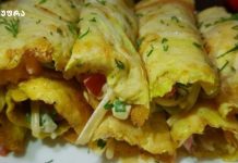 ხორცის რულეტები პეკინის კომბოსტოთი