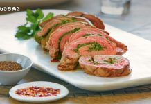 ხრაშუნა ხორციანი რულეტები თხელი ცომით.