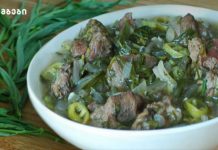 ტრადიციული ქართული კერძი “ჩაქაფული”.