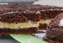 ნამცხვარი ,,სამი ჭიქა” ბანანით