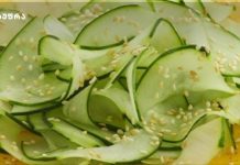 დაბალკალორიული კიტრის სალათი იაპონურად